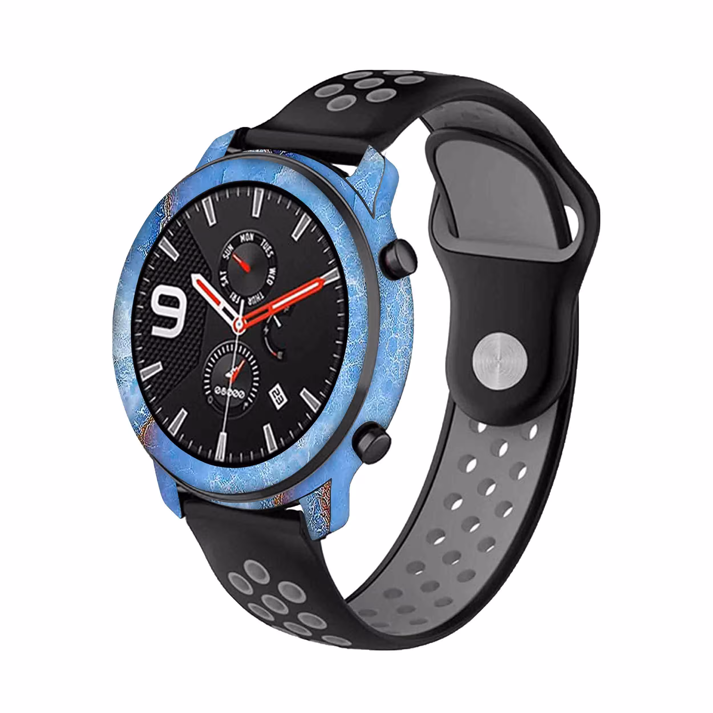 برچسب ماهوت طرح Blue Ocean Marble مناسب برای ساعت هوشمند شیایومی Amazfit GTR 47mm