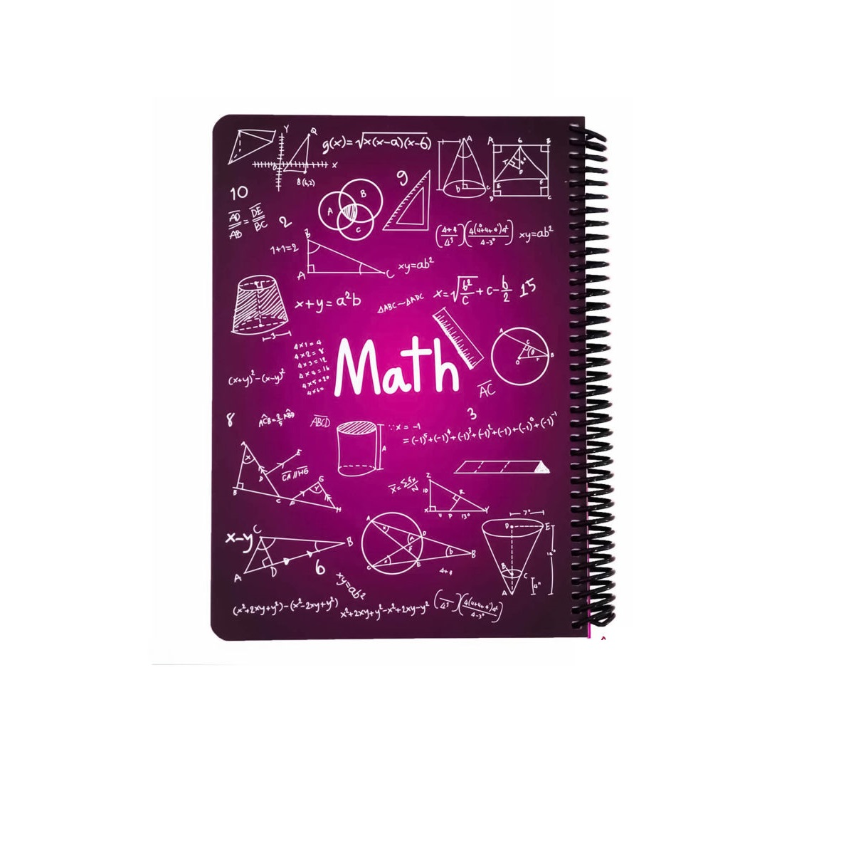 دفتر فرمول ریاضی جلد سخت دات نوت رنگ بنفش سفید