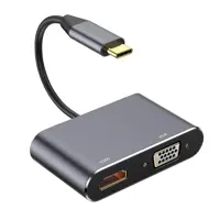 مبدل USB-C به HDMI/VGA کی نت مدل K-COUC30HV