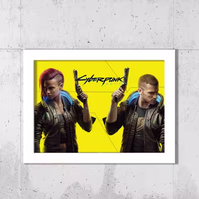 تابلو طرح  cyberpunk 2077 مدل 114w مجموعه 3 عددی