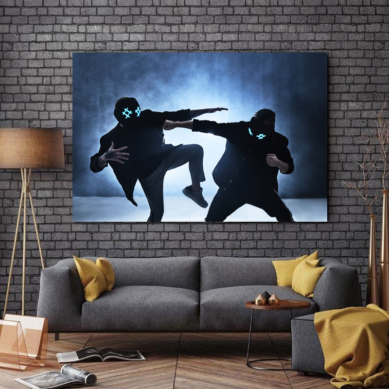 تابلو شاسی طرح مردان نقابدار کد A434