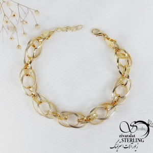 دستبند طرح طلا حلقه تو حلقه کد 10760