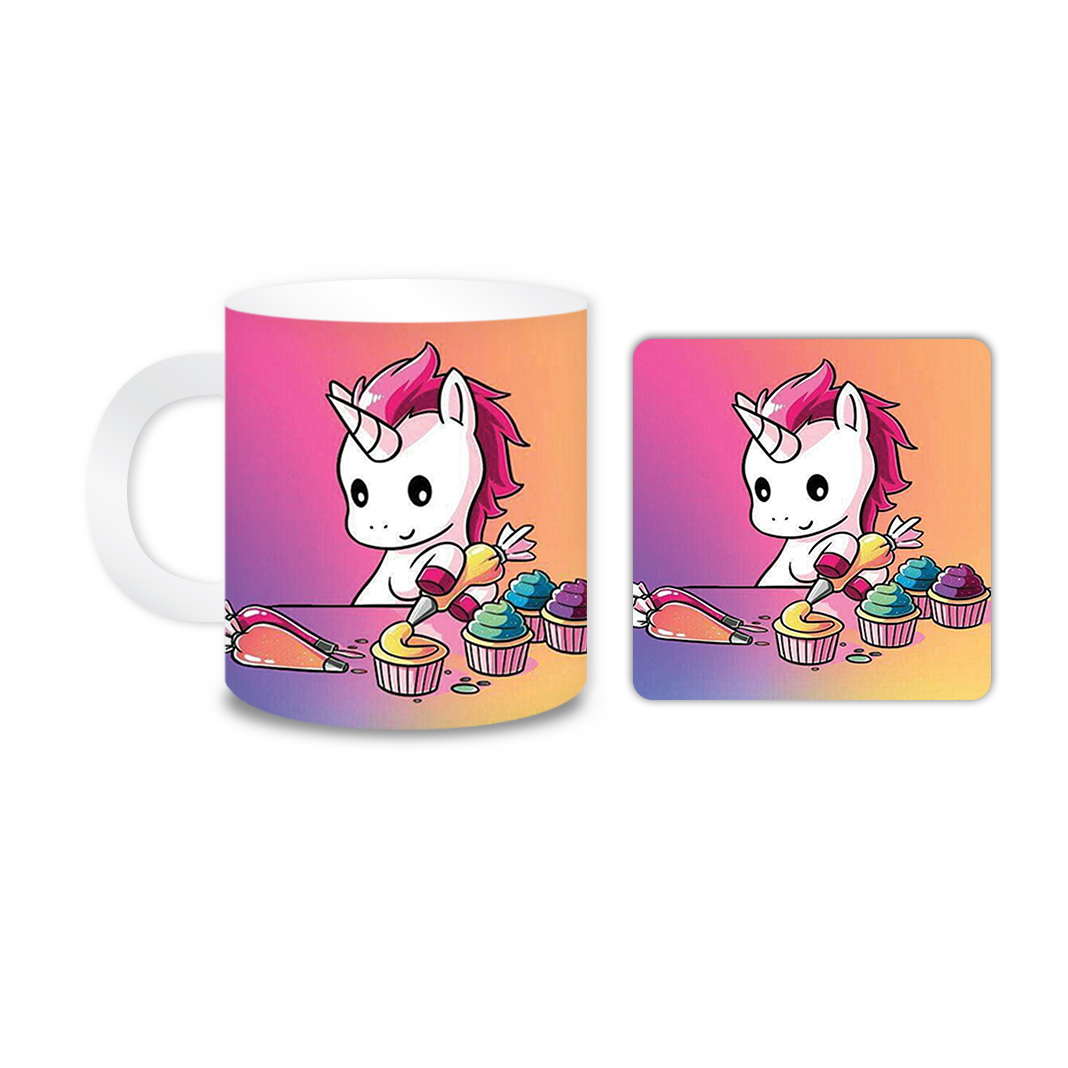 ماگ مدل یونیکورن کد 269 به همراه زیر لیوانی