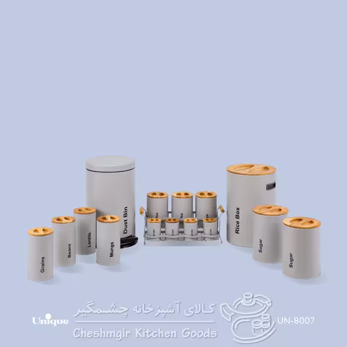 سرویس 16 پارچه فیلی سنباده ای درب چوبی یونیک مدل UN_8007