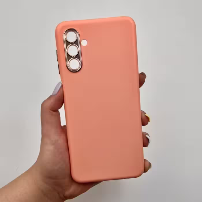 قاب گوشی Galaxy A04S سامسونگ متال کیس سیلیکونی رنگ صورتی کد 15568