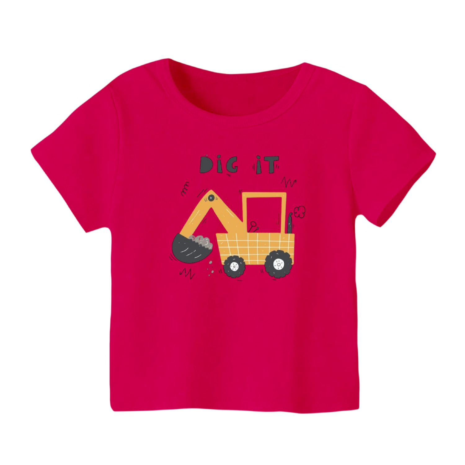 تی شرت آستین کوتاه بچگانه مدل ماشین کد 10 رنگ سرخابی