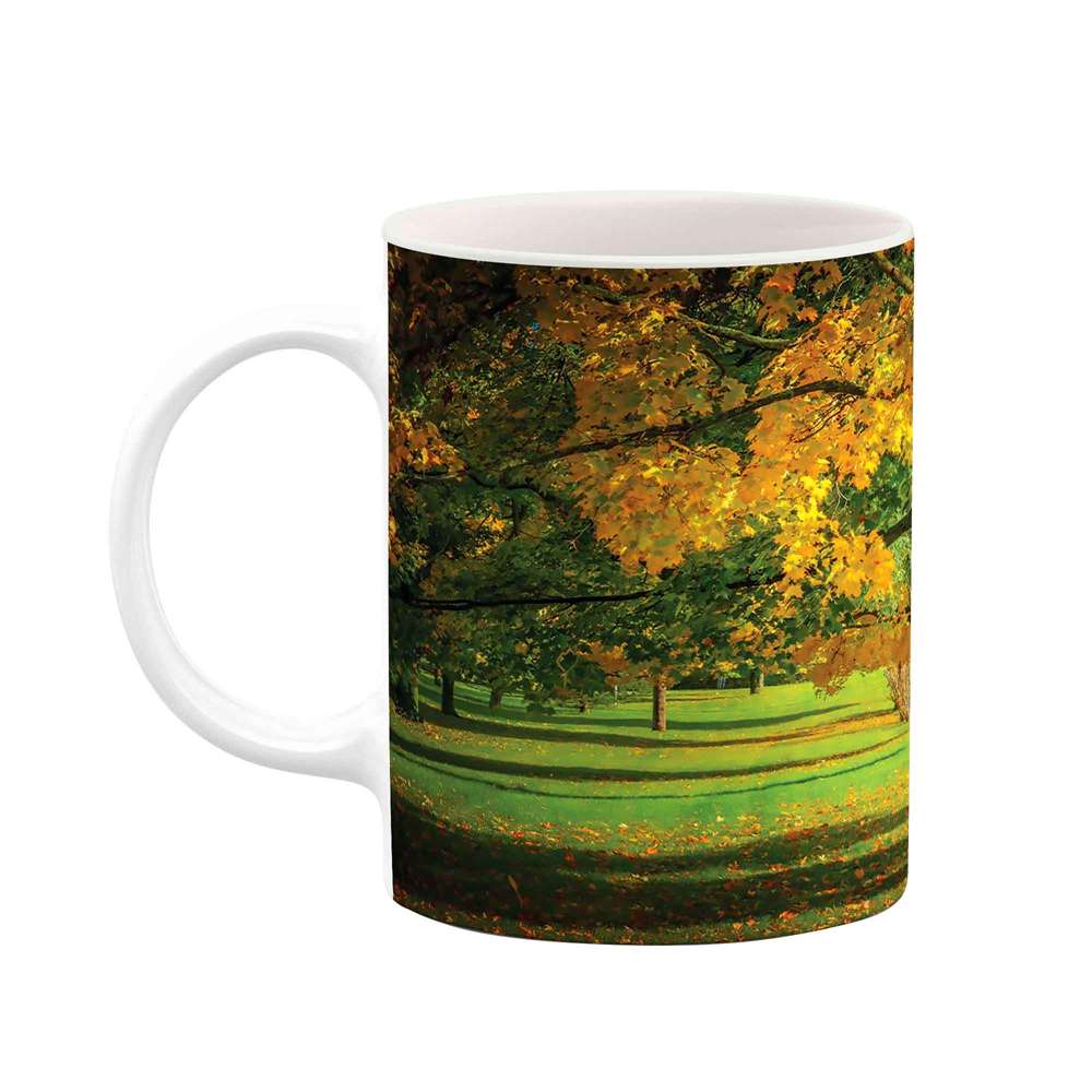 ماگ طرح منظره پاییزی مدل mug03899