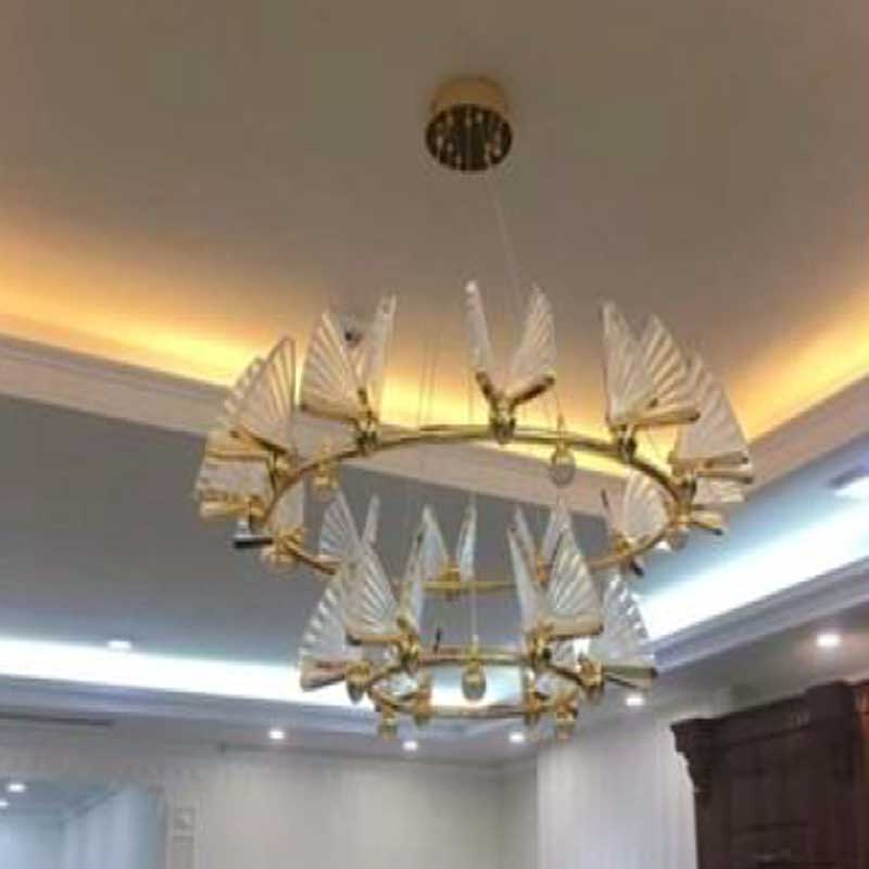 لوستر آویز مدرن مدل Butterfly 2 ring