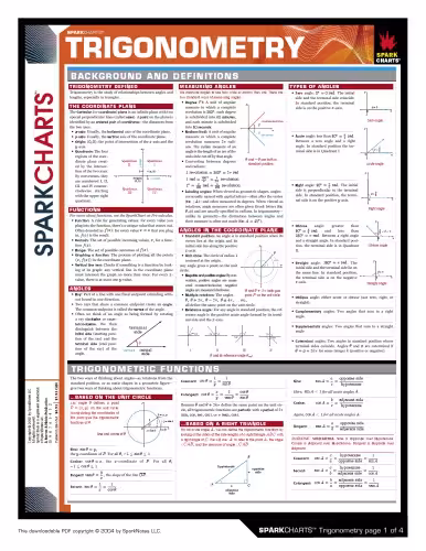 خرید و دانلود نسخه کامل کتاب Trigonometry (SparkCharts)