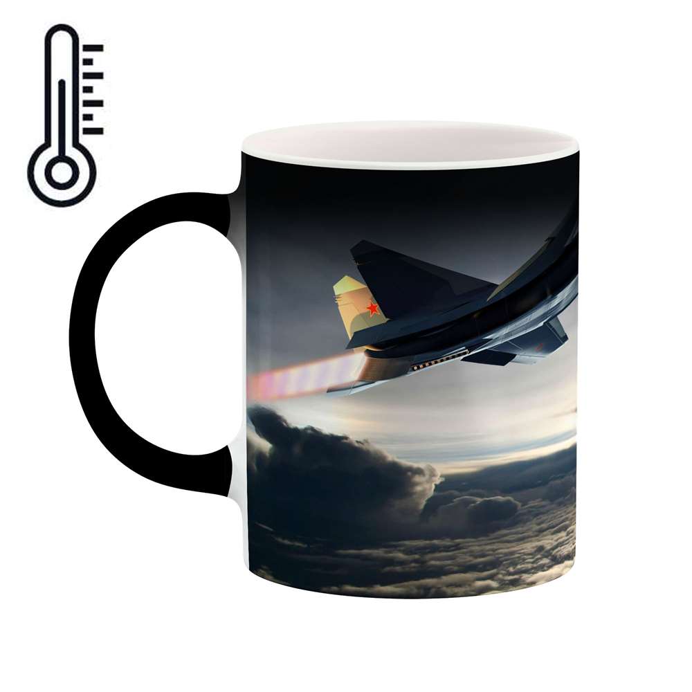 ماگ حرارتی طرح جت جنگی مدل mgph14244