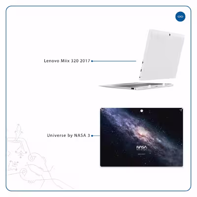 برچسب پوششی ماهوت مدل Universe-by-NASA-3 مناسب برای تبلت لنوو Miix 320 2017