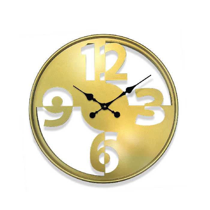 ساعت دیواری آرام مدل سه بعدی فلزی کد 6009