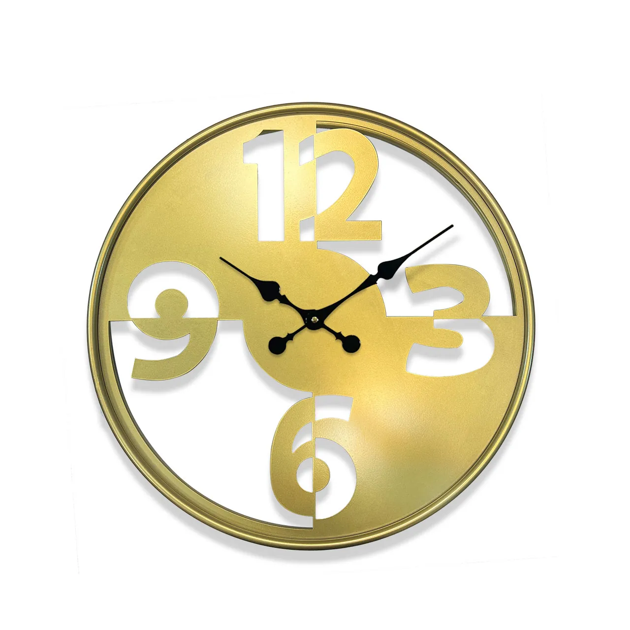 ساعت دیواری آرام مدل سه بعدی فلزی کد 6009