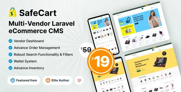 دانلود Safecart اسکریپت فروشگاهی Laravel با قابلیت چندفروشندگی