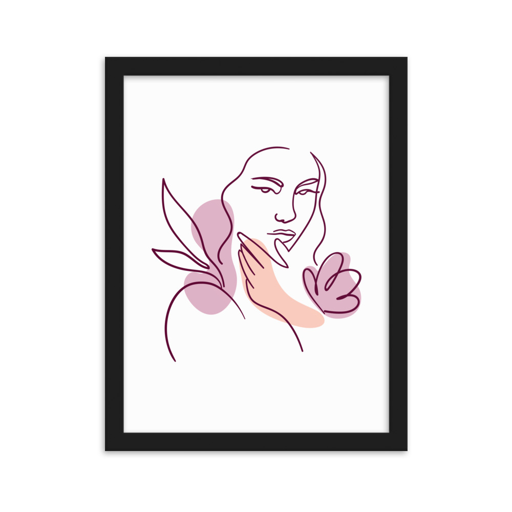 تابلو مدل دکوراتیو مینیمال طرح دختر کد 2831