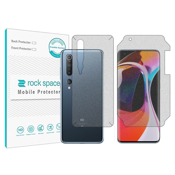 گلس صفحه نمایش و پشت گوشی شیائومی Mi 10 5G مدل نانو هیدروژل گیمینگ برند راک اسپیس کد MS