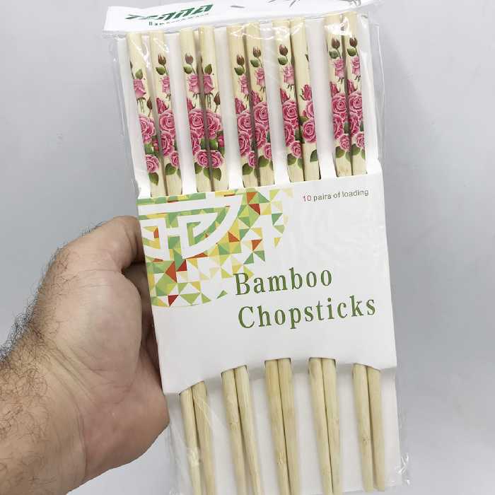 چوب غذا خوری مدل چاپستیک کد R بسته 20 عددی