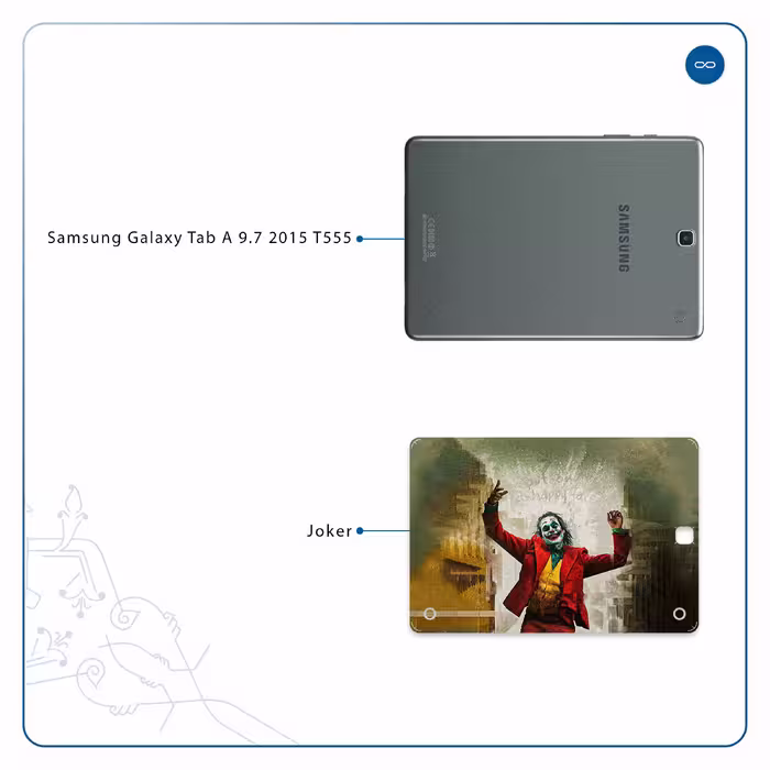 برچسب پوششی ماهوت مدل Joker مناسب برای تبلت سامسونگ Galaxy Tab A 9.7 2015 T555
