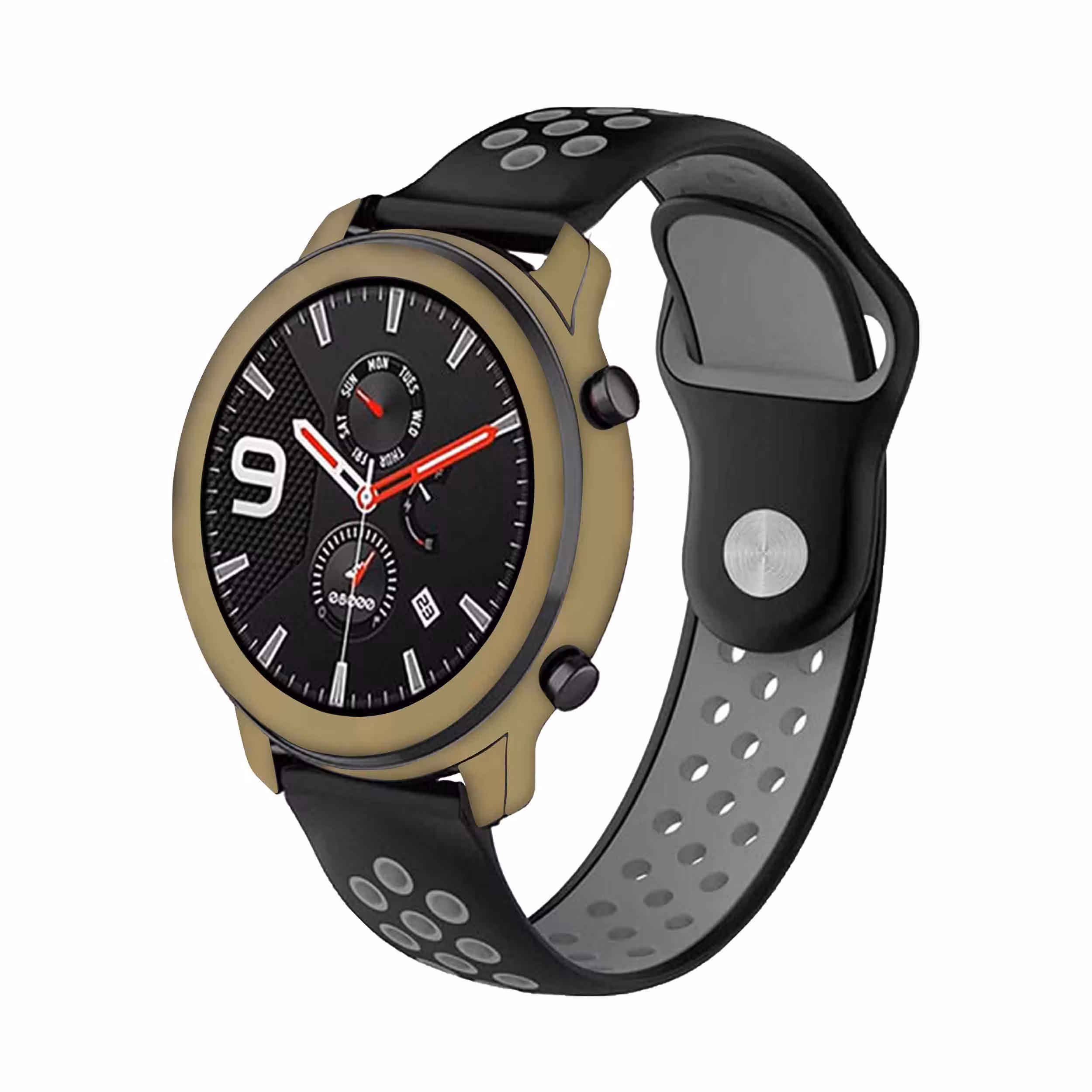 برچسب ماهوت طرح Matte Gold مناسب برای ساعت هوشمند شیایومی Amazfit GTR 47mm