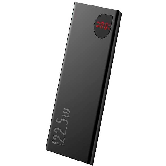 پاور بانک فست شارژ 10000 میلی آمپر بیسوس مدل Adaman Metal Digital Display PPIMDA-B0A