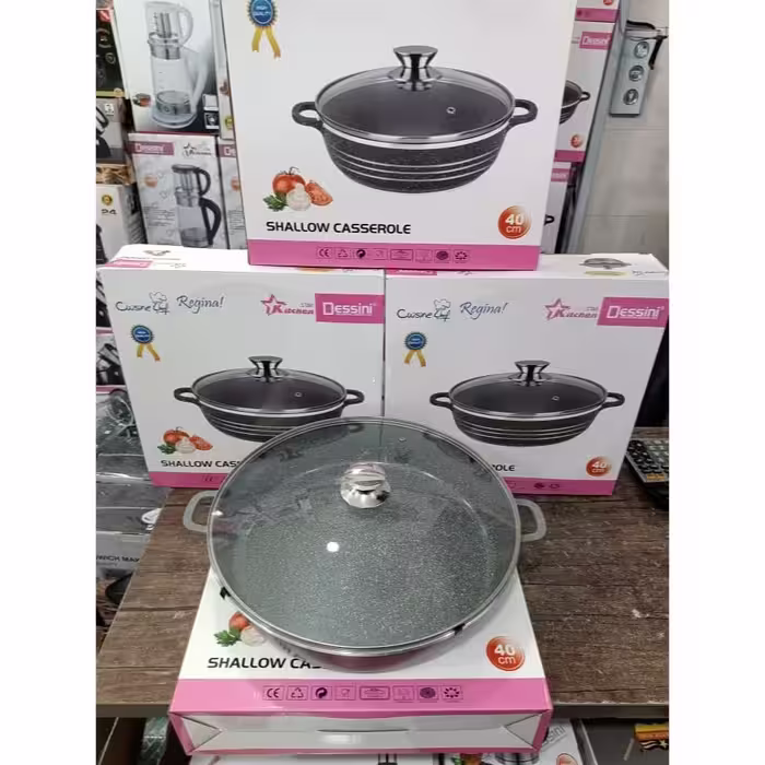 ماهیتابه دسینی سایز 40 درب دار دو دسته