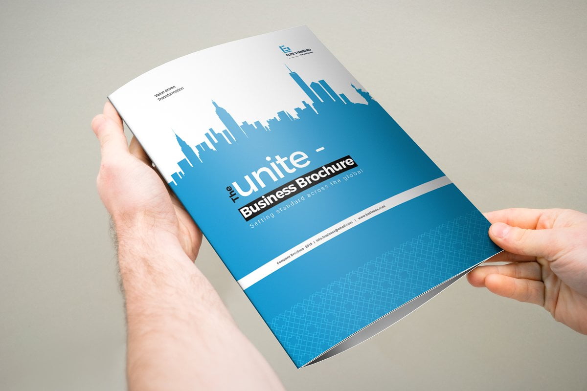دانلود 3xA4 Unite Trifold Brochure – بروشور سه لت