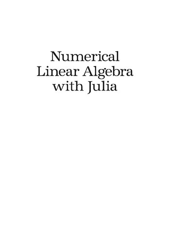 خرید و دانلود نسخه کامل کتاب Numerical Linear Algebra with Julia