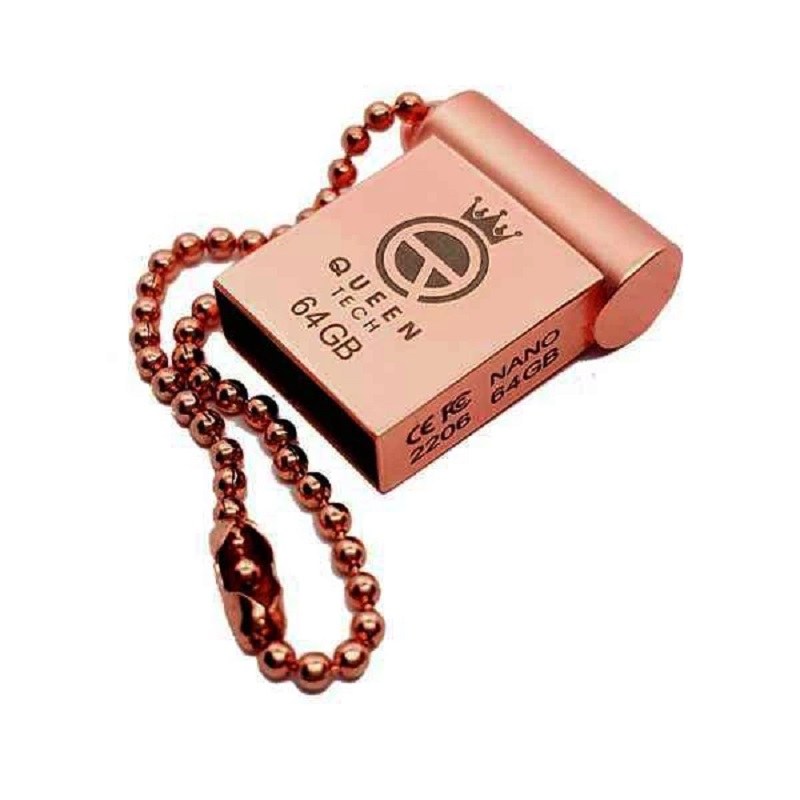 فلش مموری کوئین تک مدل NANO ظرفیت 64 گیگا بایت (رزگلد-نقره ای) 