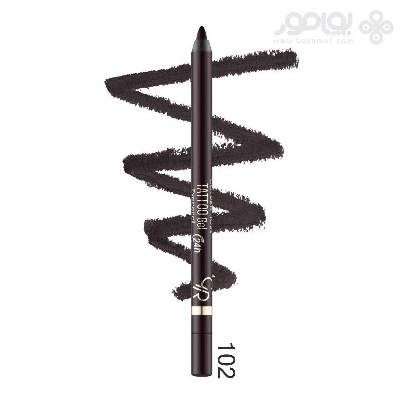 مداد چشم ضد آب گلدن رز مدل TATTOO GEL شماره 102 رنگ قهوه ای
