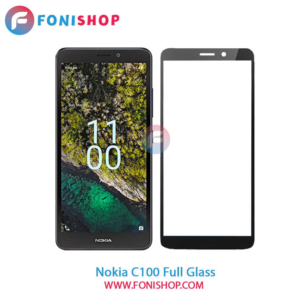 گلس محافظ صفحه نمایش فول تمام صفحه نوکیا Nokia C100
