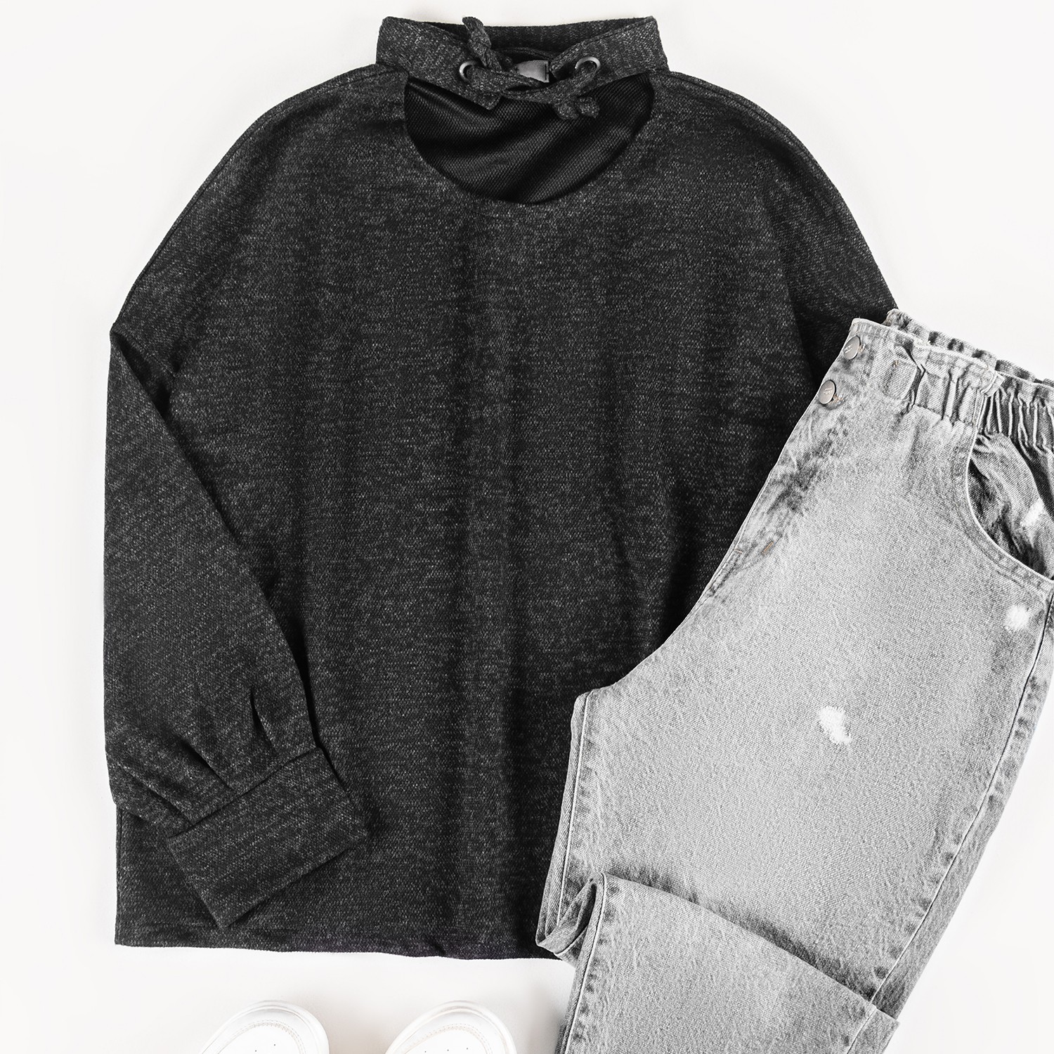 بلوز  زنانه پاییزه زمستانه آنغوره لش طور  فری سایز تا 48