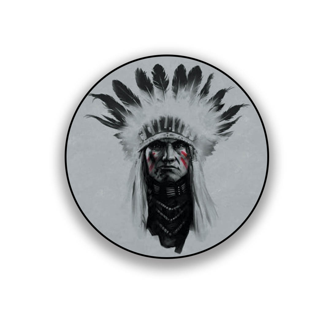 زیر لیوانی طرح سرخپوست