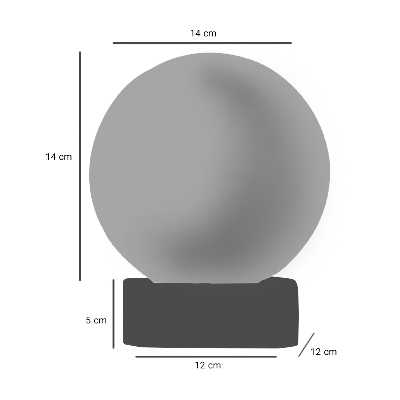 آباژور سنگ نمک ایبلو مدل رومیزی طرح ماه