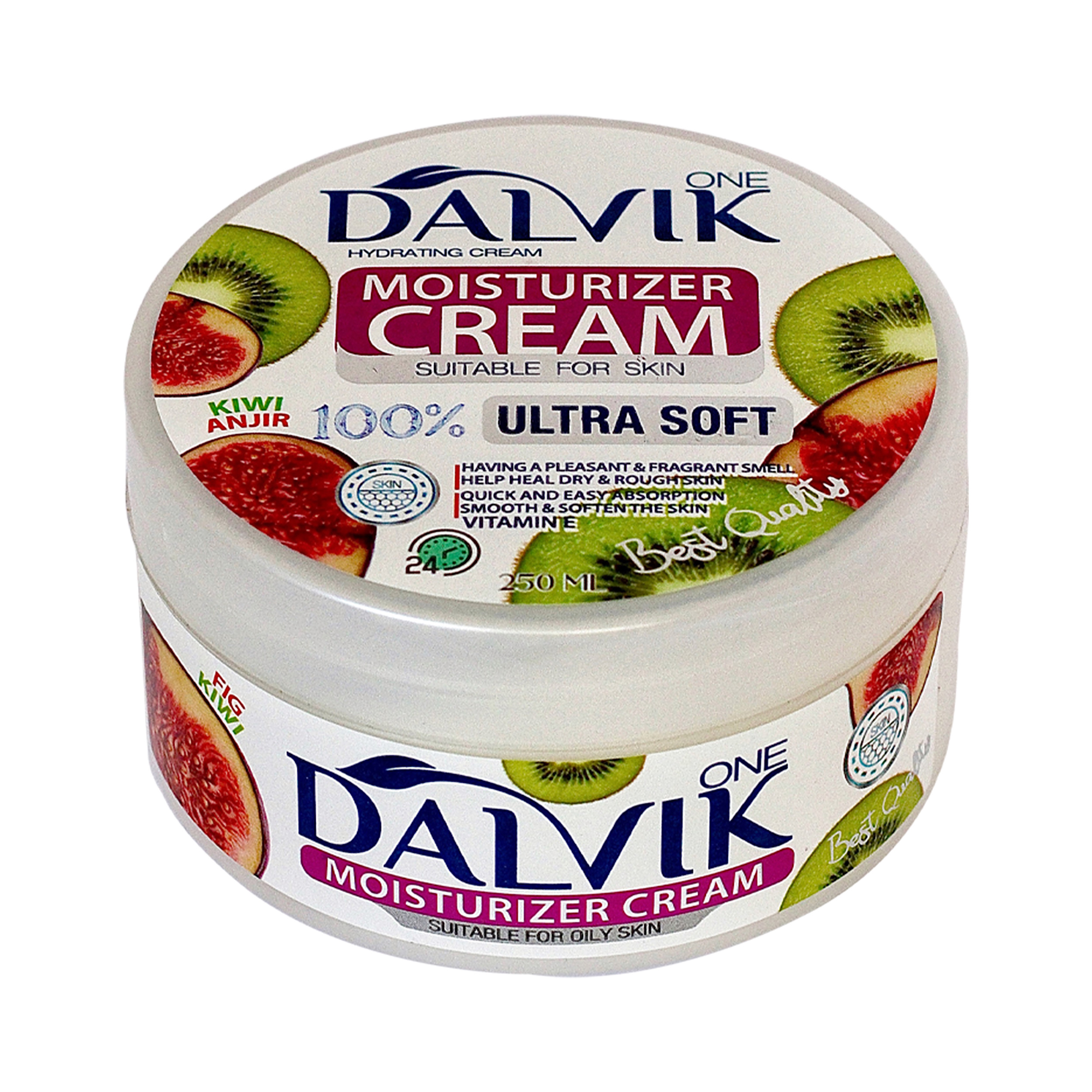 کرم مرطوب کننده دالویک وان مدل انجیر کیوی حجم 250 میلی لیتر