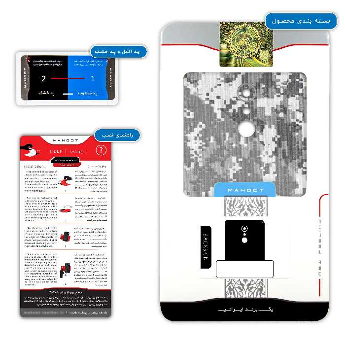 برچسب پوششی ماهوت مدل Navi-Pixel مناسب برای گوشی موبایل ال جی Q Stylus