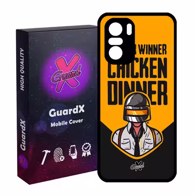 کاور گارد ایکس طرح Pubg مدل Glass10182 مناسب برای گوشی موبایل شیائومی Poco F3/MI 11X/MI 11X Pro/Redmi K40/K40 Pro
