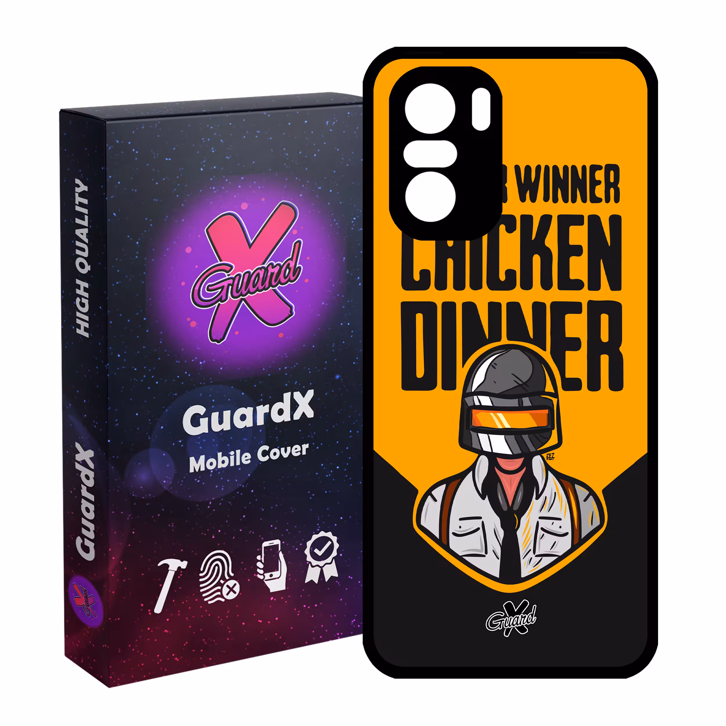 کاور گارد ایکس طرح Pubg مدل Glass10182 مناسب برای گوشی موبایل شیائومی Poco F3/MI 11X/MI 11X Pro/Redmi K40/K40 Pro