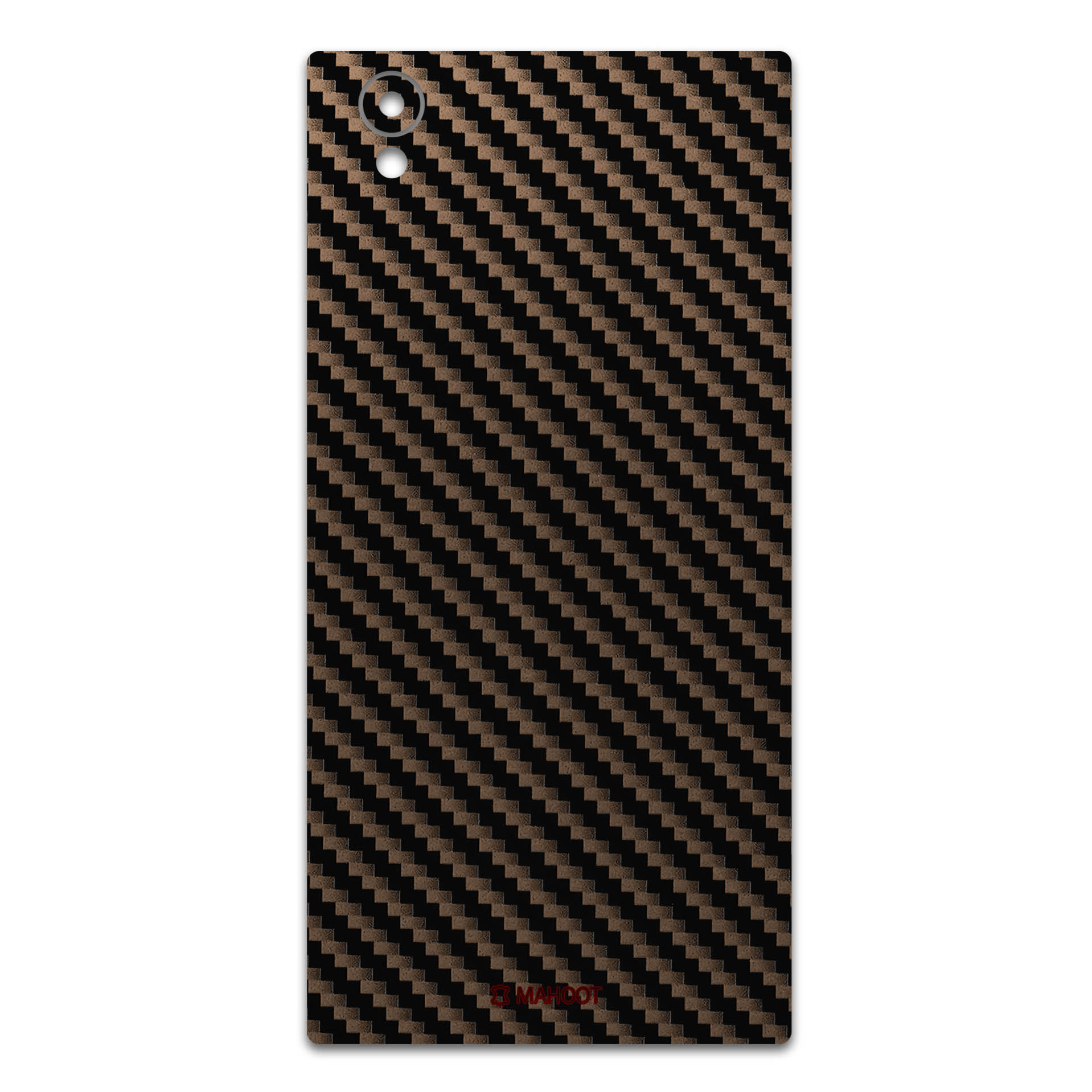 برچسب پوششی ماهوت مدل Glossy-Brown-Fiber مناسب برای گوشی موبایل سونی Xperia L1