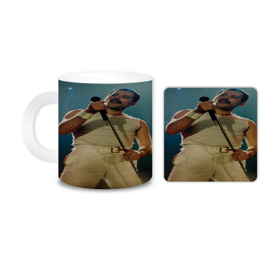 ماگ مدل خواننده کد 1229 به همراه زیر لیوانی