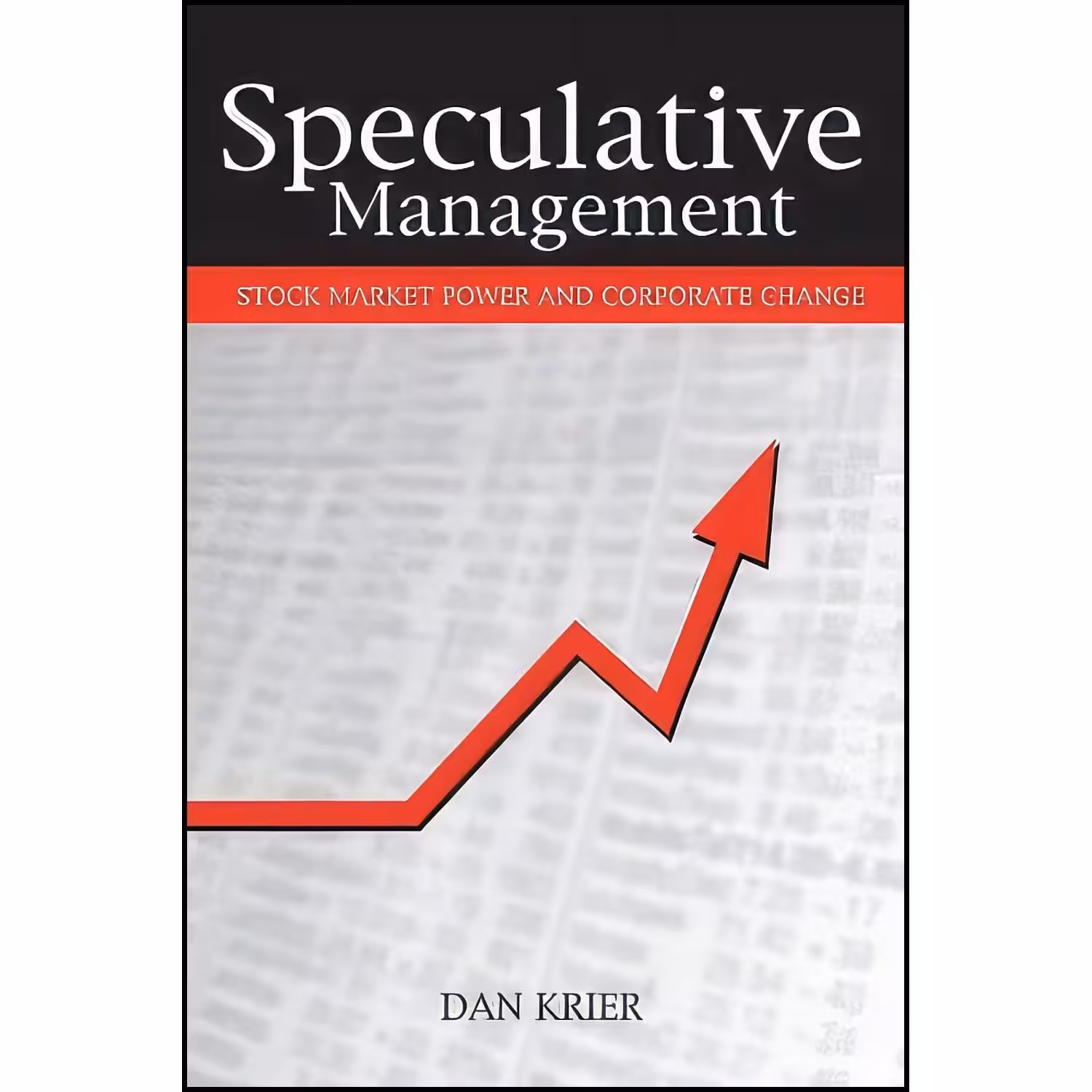 کتاب زبان اصلی Speculative Management اثر Dan Krier and Daniel Krier