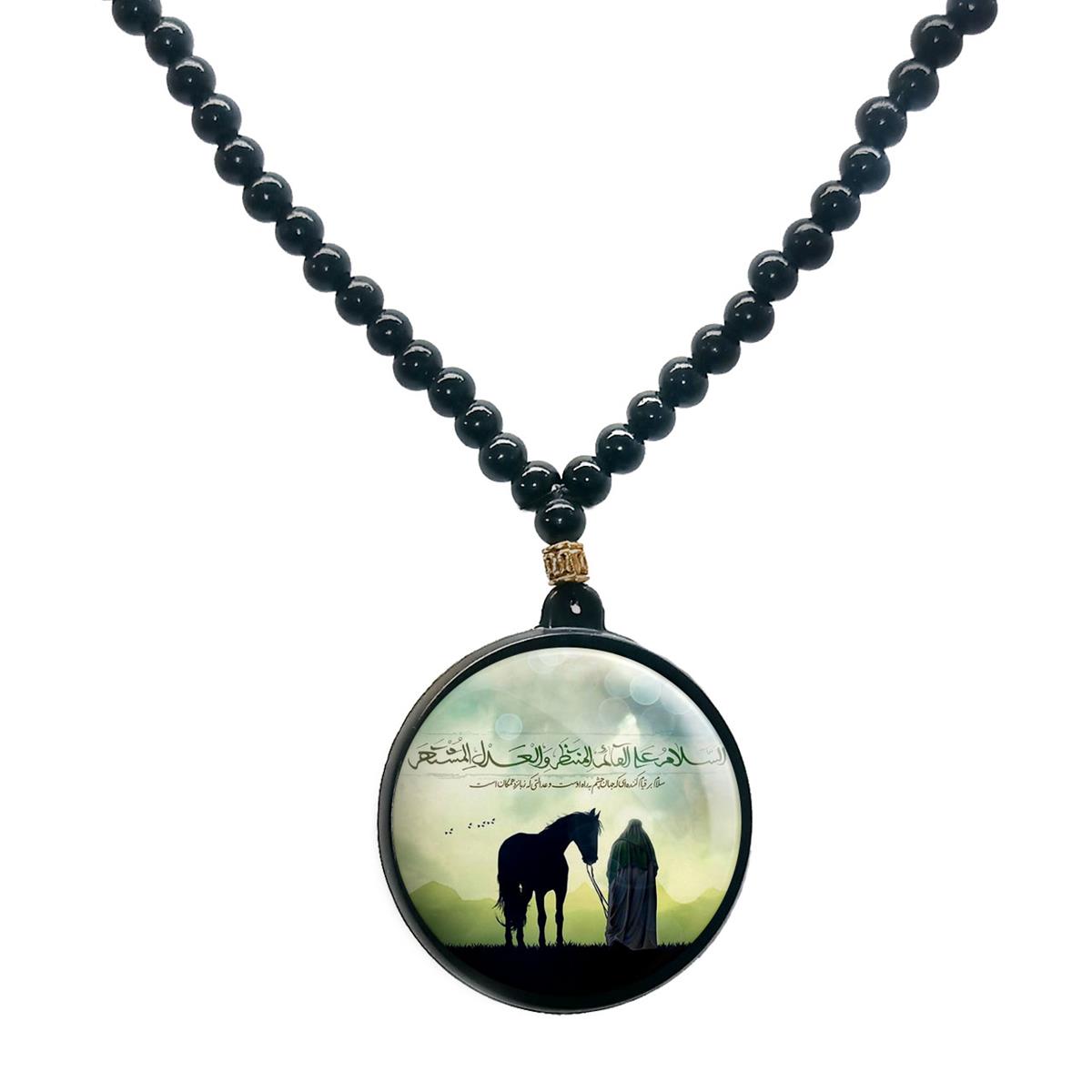 گردنبند پرمانه طرح امام زمان کد pmd.24231 مدل دو طرفه