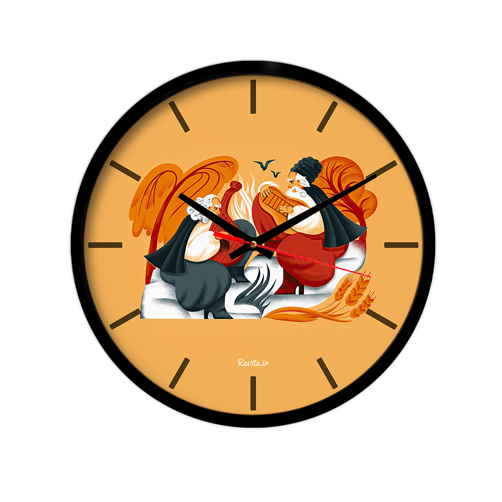 ساعت‌ دیواری رومیزی راویتا طرح موسیقی کد 3462