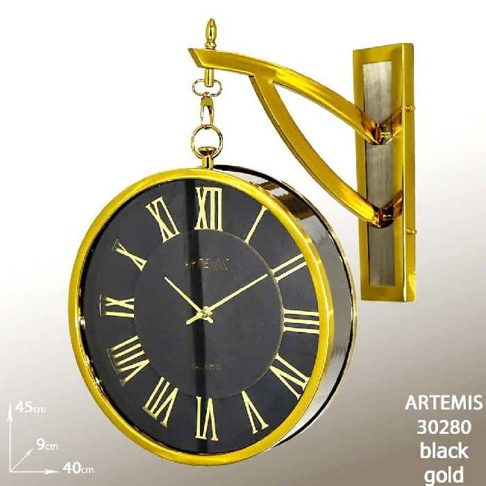 ساعت دیواری آرتمیس کد 30280 Gold Black طلایی مشکی