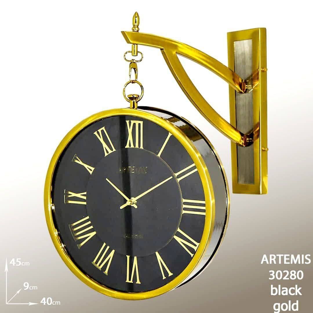 ساعت دیواری آرتمیس کد 30280 Gold Black طلایی مشکی