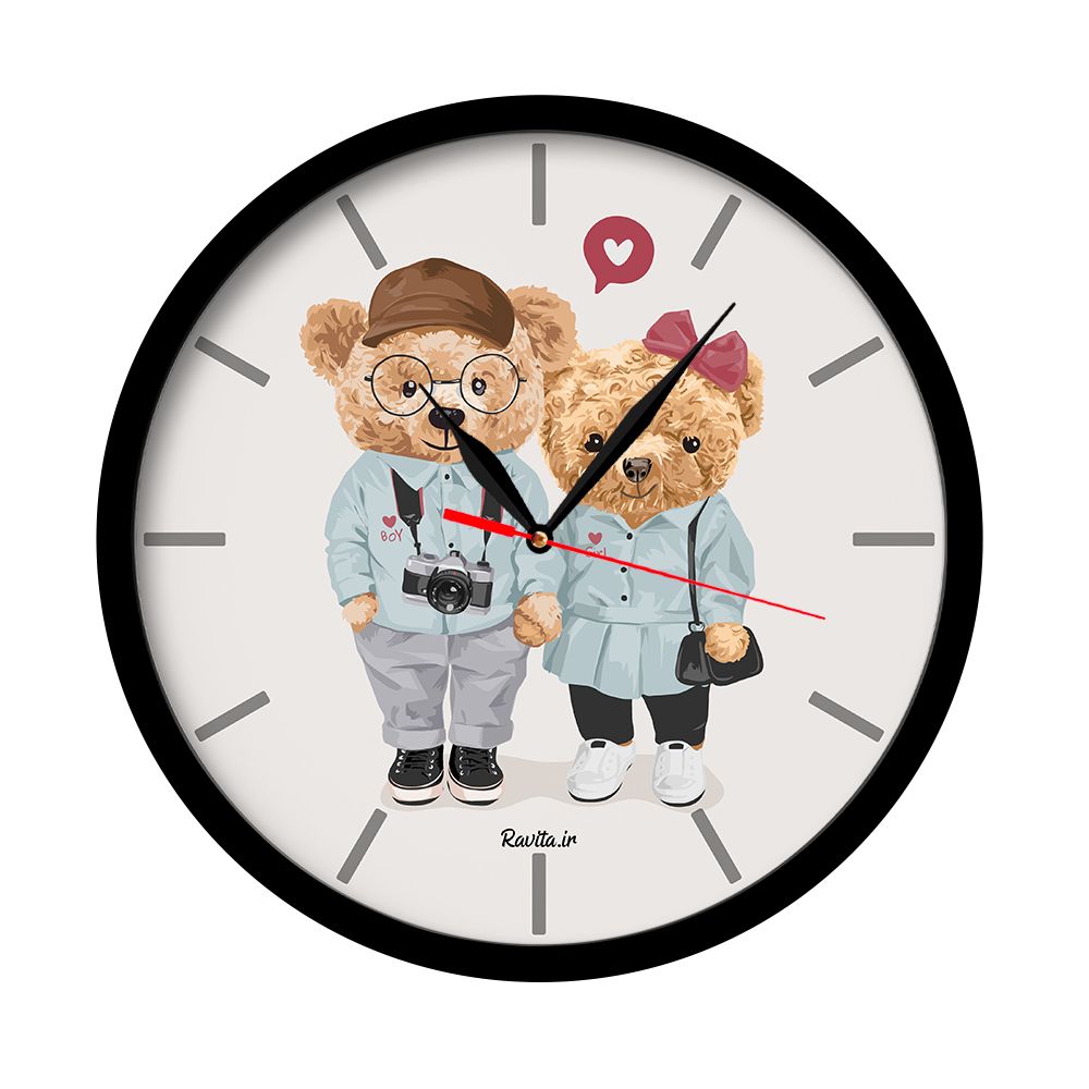 ساعت‌ دیواری راویتا طرح تدی کد 3435