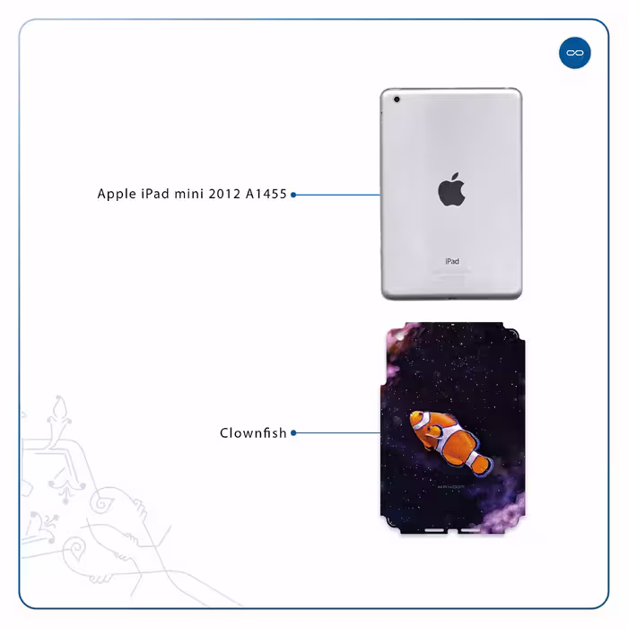 برچسب پوششی ماهوت مدل Clownfish مناسب برای تبلت اپل iPad mini 2012 A1455
