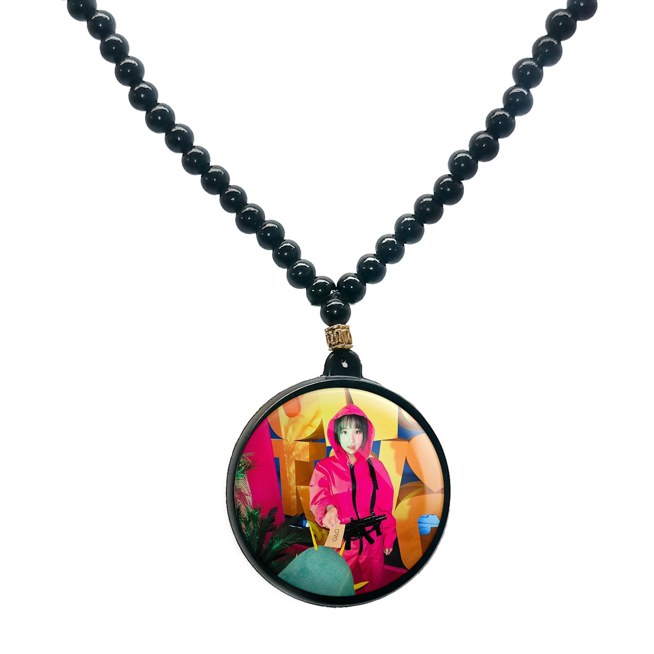 گردنبند پرمانه طرح تو ایس کد pmd.19514 مدل دو طرفه