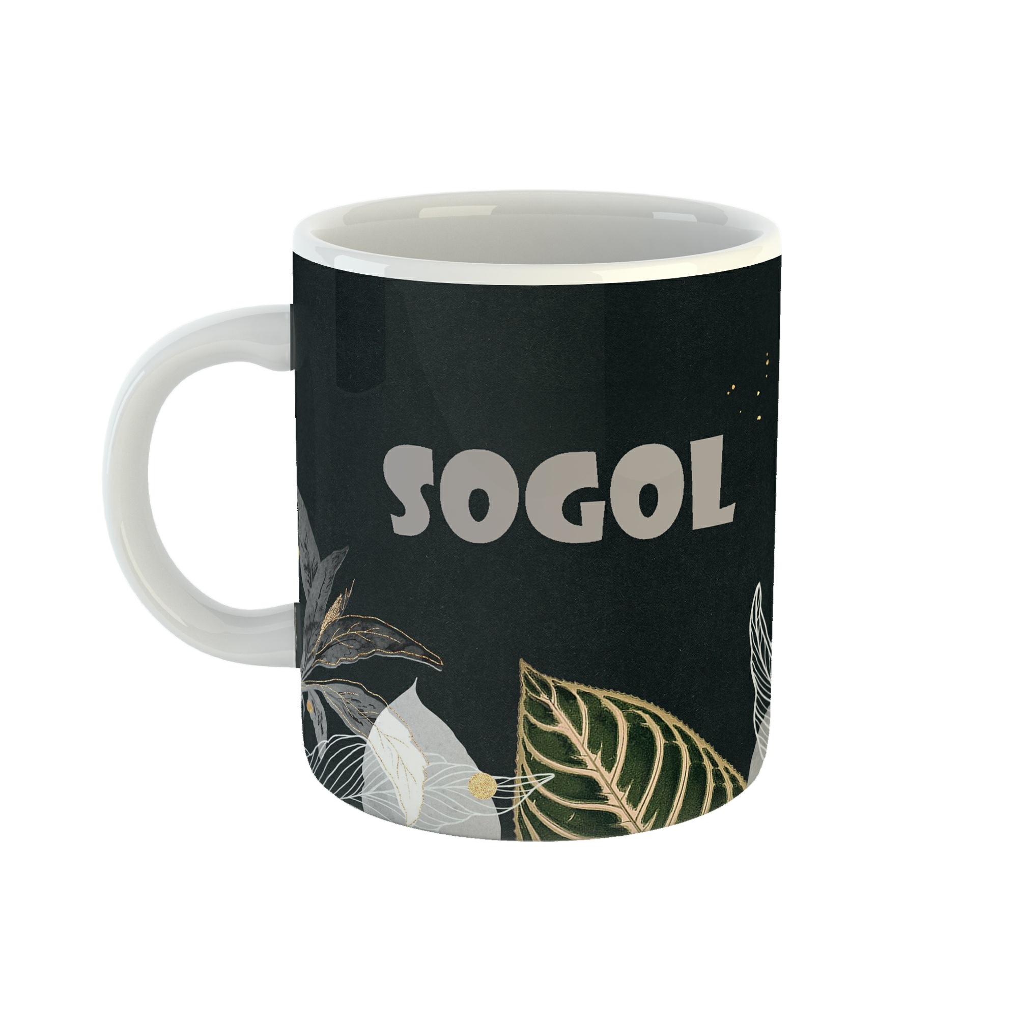 ماگ طرح اسم سوگل مدل برگ کد 577