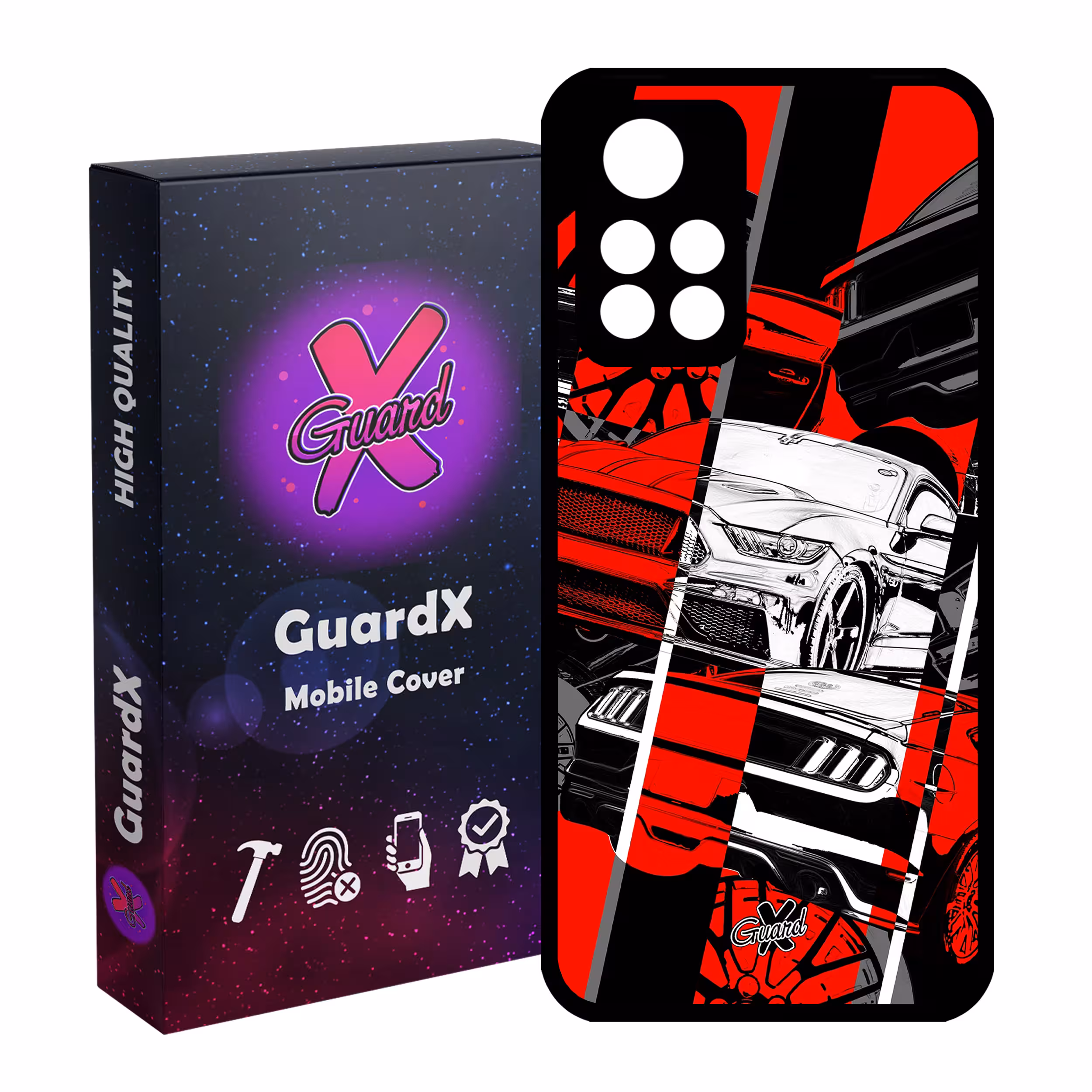 کاور گارد ایکس طرح خودرو مدل Glass10218 مناسب برای گوشی موبایل شیائومی Poco M4 Pro 5G/Redmi Note 11T 5G/Redmi Note 11S 5G