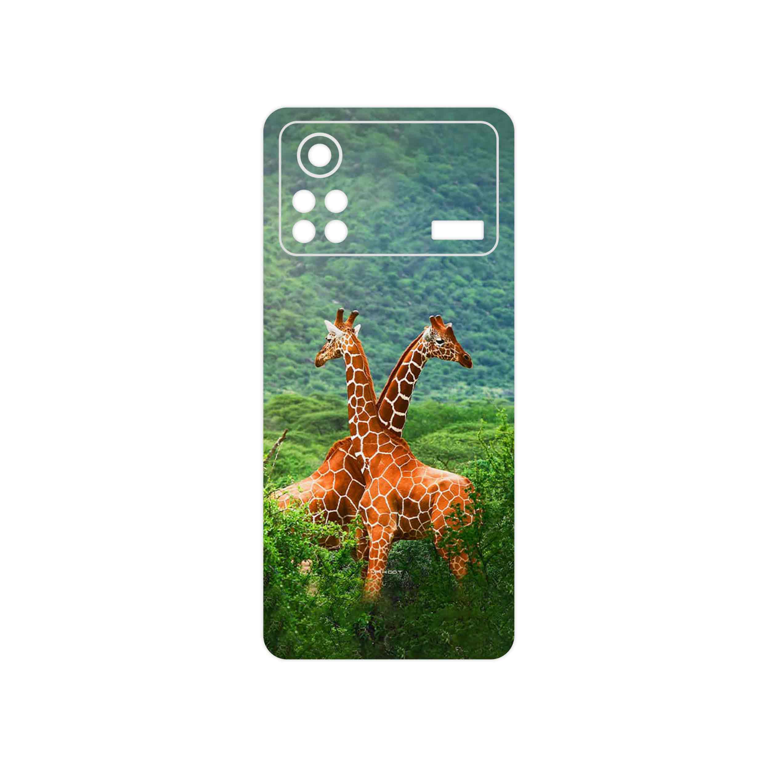 برچسب پوششی ماهوت مدل Giraffe مناسب برای گوشی موبایل شیائومی Poco X4 Pro 5G